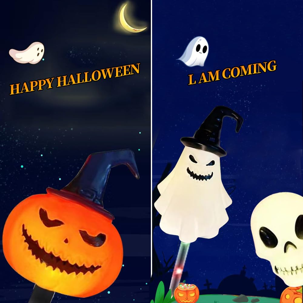 ๐ป๐6-Pack LED Solar Halloween Ground Lights