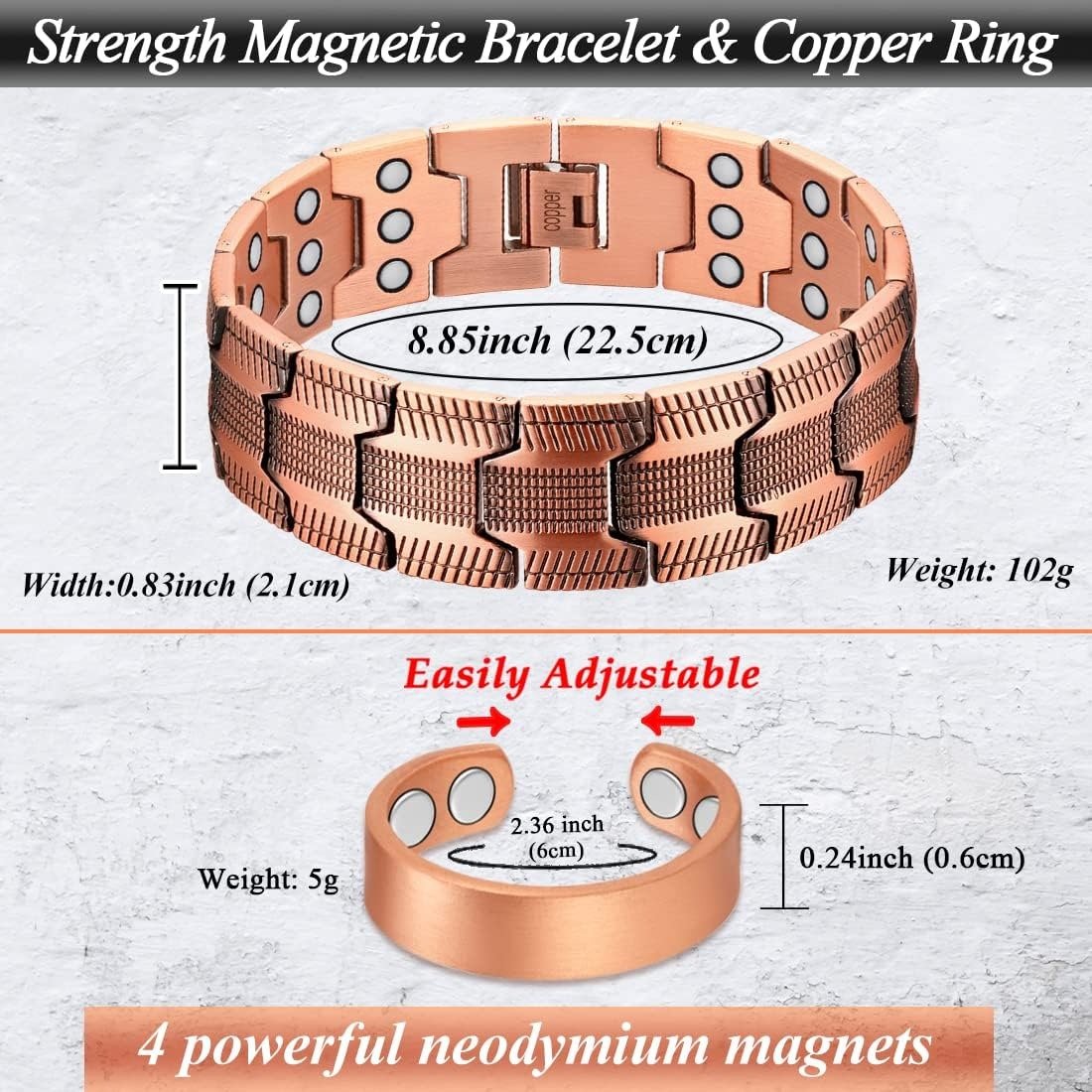 3X Ultra Strength Magnetic Bracelets