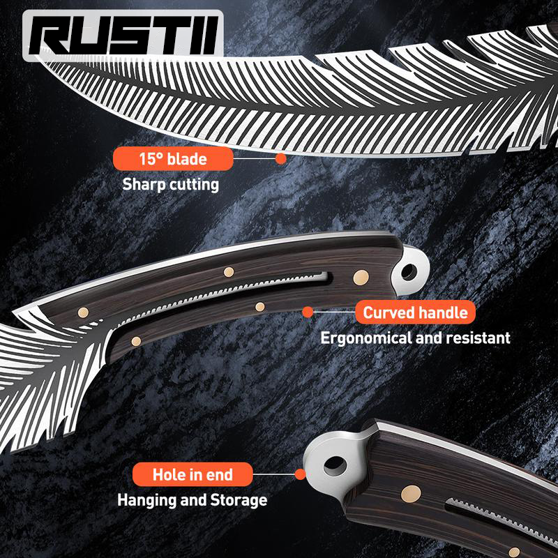 Rustii® Japan High Carbon Steel Hand Forged Feather Knife