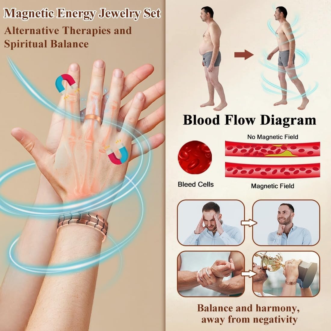 3X Ultra Strength Magnetic Bracelets