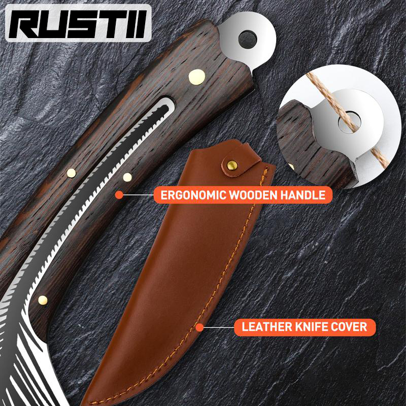 Rustii® Japan High Carbon Steel Hand Forged Feather Knife