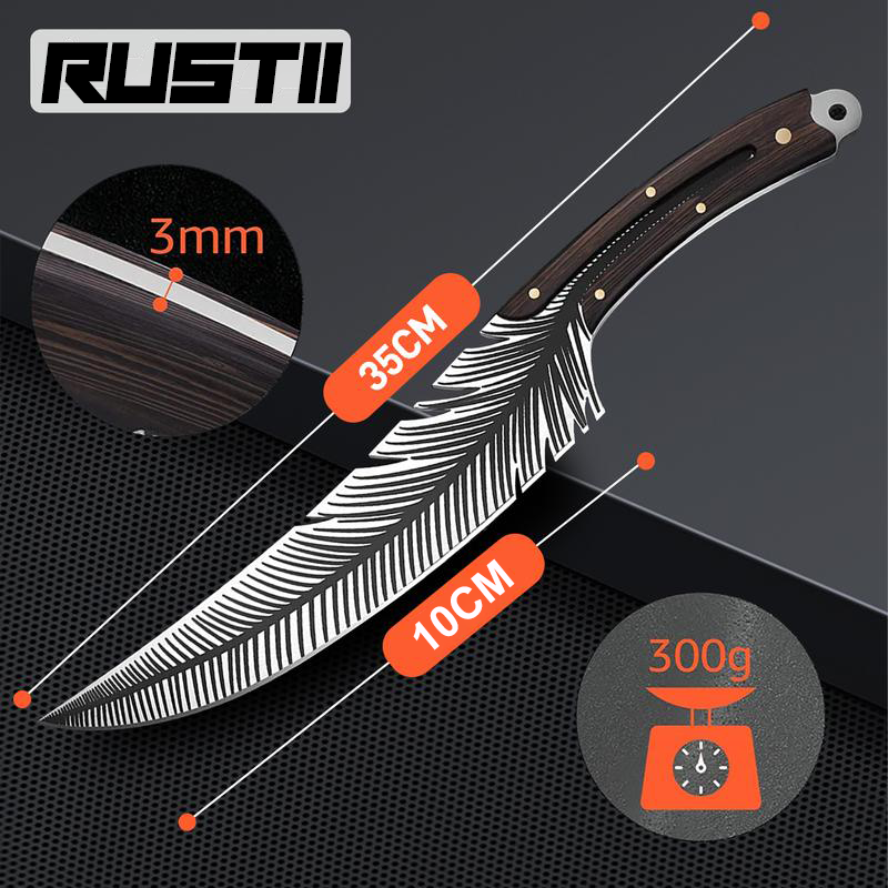 Rustii® Japan High Carbon Steel Hand Forged Feather Knife