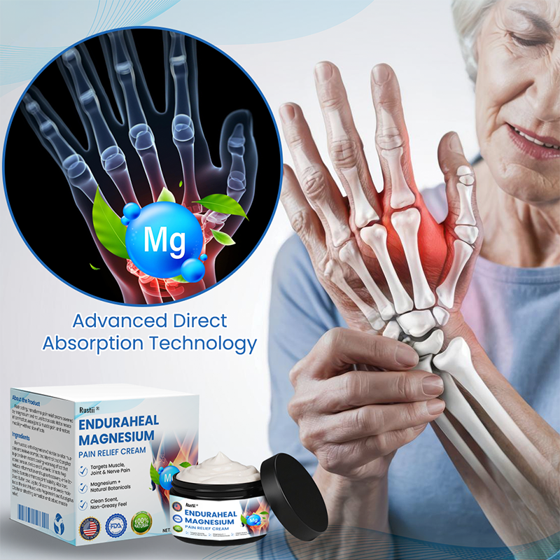 Rustii® EnduraHeal Magnesium Pain Relief Cream (Treats Arthritis, Neuropathy, Rheumatism, Sports Injuries & More)
