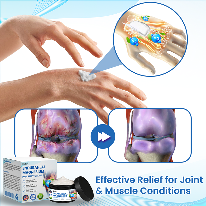 Rustii® EnduraHeal Magnesium Pain Relief Cream (Treats Arthritis, Neuropathy, Rheumatism, Sports Injuries & More)