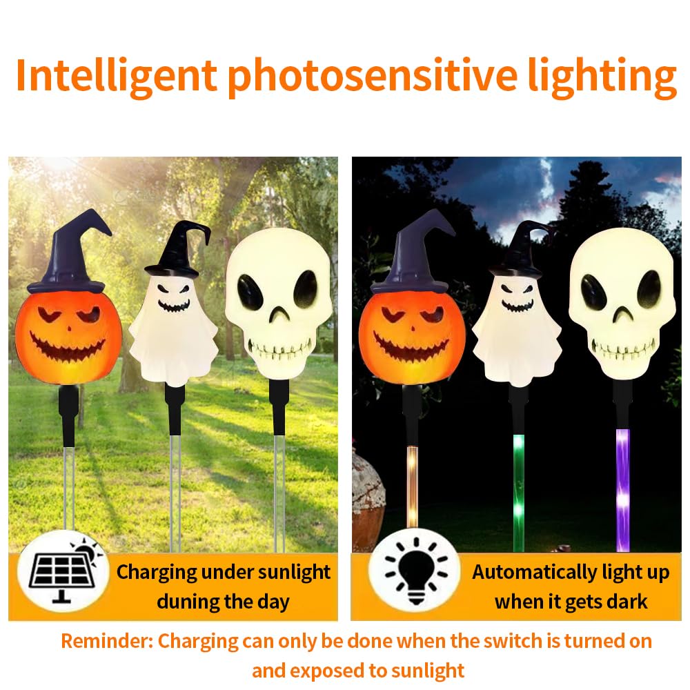 ๐ป๐6-Pack LED Solar Halloween Ground Lights