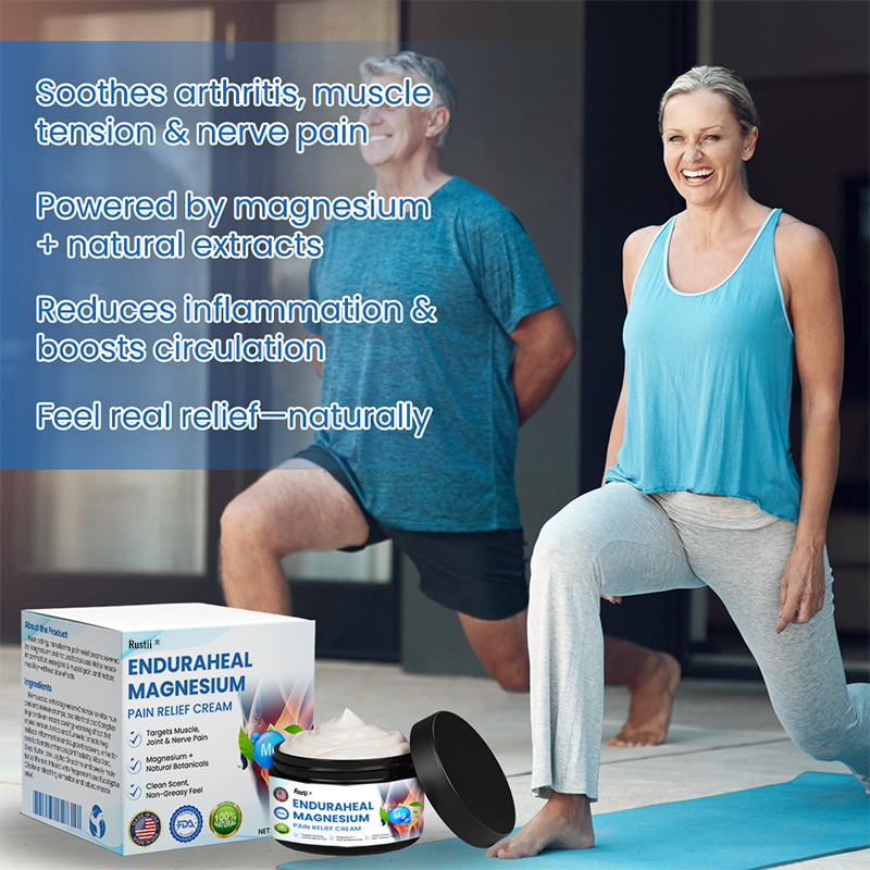 Rustii® EnduraHeal Magnesium Pain Relief Cream (Treats Arthritis, Neuropathy, Rheumatism, Sports Injuries & More)