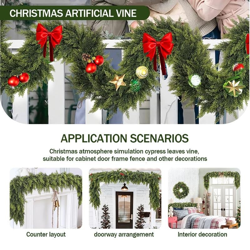 ๐6 FT Artificial Cedar Garland