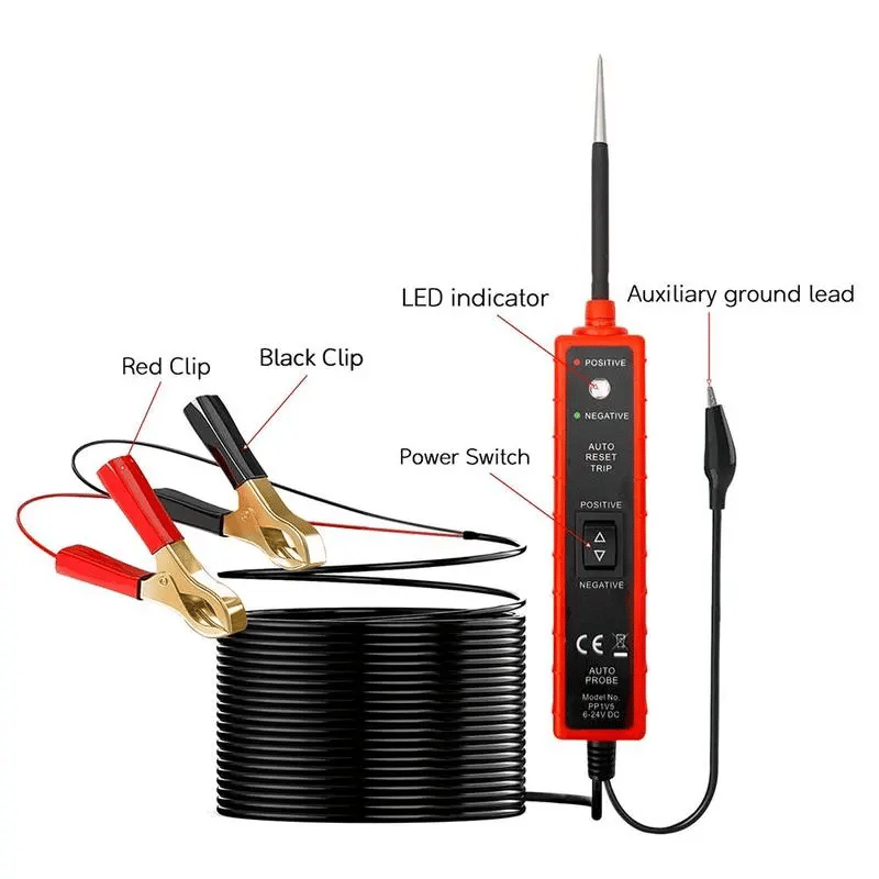 🎁Car Electric Circuit Tester, 6-24V DC Automotive Multifunctional Drive Test Pen, Car Short Circuit/Open Circuit/Leakage Detection Tool