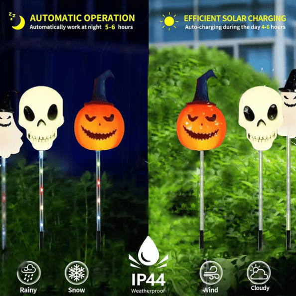 ๐ป๐6-Pack LED Solar Halloween Ground Lights