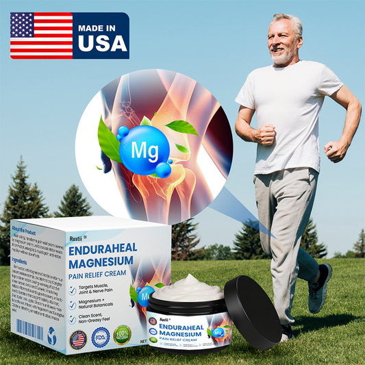 Rustii® EnduraHeal Magnesium Pain Relief Cream (Treats Arthritis, Neuropathy, Rheumatism, Sports Injuries & More)