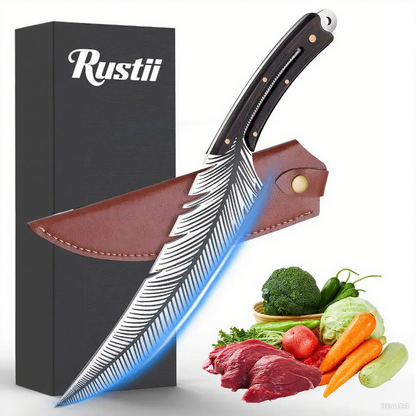Rustii® Japan High Carbon Steel Hand Forged Feather Knife
