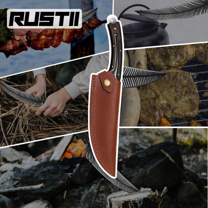 Rustii® Japan High Carbon Steel Hand Forged Feather Knife