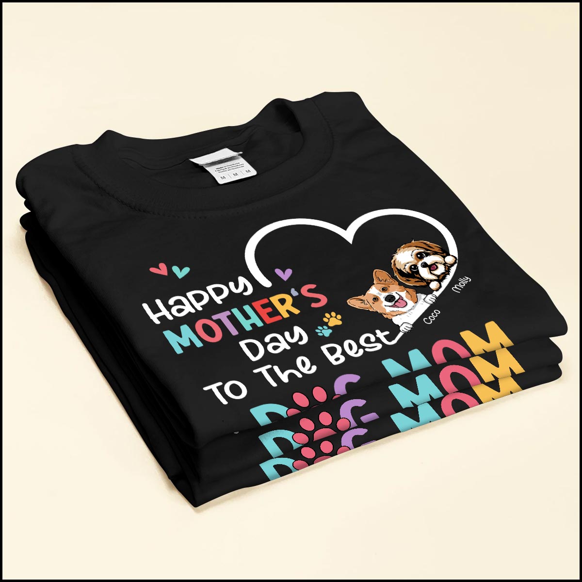 Happy mother's day to the best pet mom Cute Cat Kitten Dog Puppy Pet Personalized T-shirt
