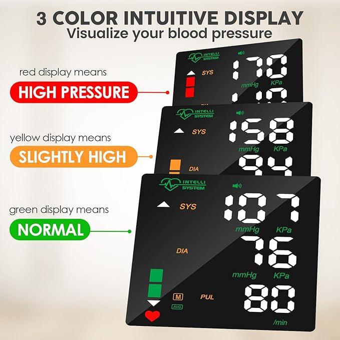 Led Display Touch Screen Voice Guidance & Reading Wrist Blood Pressure Monitor